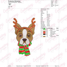 Christmas Canine Charm Embroidery Design