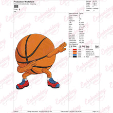 Funny Dabbing Basketball Embroidery Design