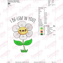 I Believe In You Floral Embroidery Design