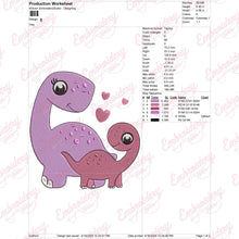 Cute Dinosaur Embroidery Design