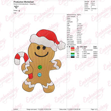 Christmas Gingerbread Man Embroidery Design