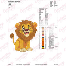 Funny Lion Embroidery Design