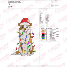 Australian Shepherd Christmas Dog Embroidery Design