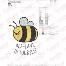 Bee-Lieve In Yourself Embroidery Design