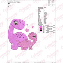 Pink Dinosaur Embroidery Design