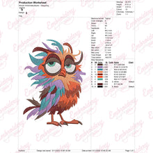 Playful Crazy Bird Embroidery Instant Download