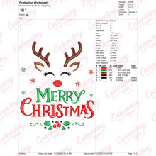 Festive Christmas Reindeer Antlers Embroidery Design