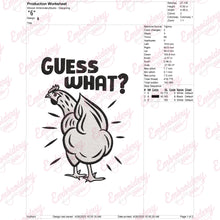 Guess What Chicken Butt Embroidery Design