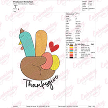 Peaceful Thanksgiving Turkey Embroidery Design