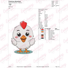 Cute Baby Chicken Embroidery Design