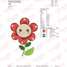 Flower Emoji Embroidery Design
