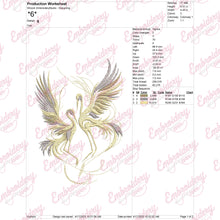 Cranes Bird Embroidery Design
