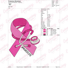 Nurse Life Breast Cancer Awareness Embroidery Design