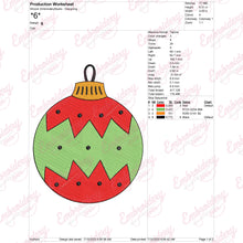 Festive Christmas Bauble Embroidery Design