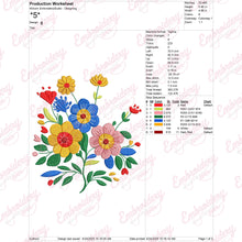 Colorful Flower Embroidery Design