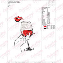 Wine Lover Embroidery Design
