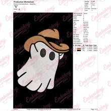 Cowboy Ghost Halloween Embroidery Design