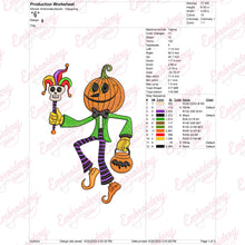 Halloween Pumpkin Elf Embroidery Design