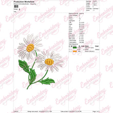 Elegant Daisy Flower Embroidery Design