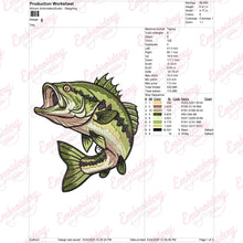 Bass Fishing Embroidery Design