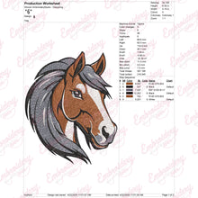 Cute Horse Head Embroidery Design