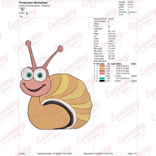 Cute And Funny Snail Embroidery Design