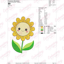 Cute Sunflower Embroidery Design