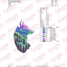 Wolf Face Vintage Embroidery Design