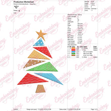 Patchwork Christmas Tree Embroidery Design