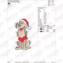Christmas Happy Dog Embroidery Design