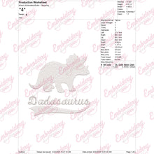 Dadasaurus Machine Embroidery Design