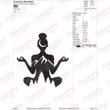Lotus Yoga Embroidery Design