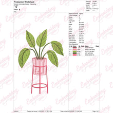 House Plant Embroidery Design