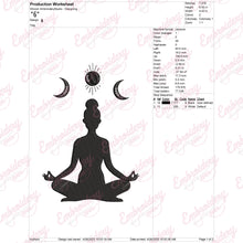 Yoga Moon Embroidery Design