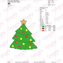 Festive Christmas Tree Embroidery Design