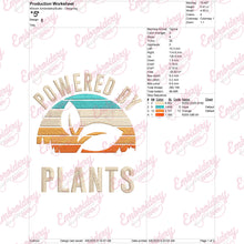 Powered By Plants Embroidery Design
