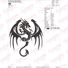 Tribal Dragon Flying Embroidery Design