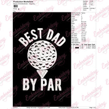 Best Dad By Par Golf Embroidery Design