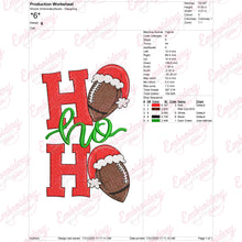 Ho Ho Ho Football Christmas Embroidery Design