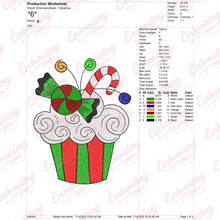 Christmas Cupcake Embroidery Design