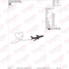 Flying Airplane Embroidery Design