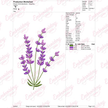 Lavender Bouquet Embroidery Design