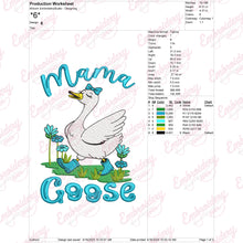 Mama Goose Embroidery Design
