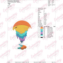 Outdoor Sunset Vintage Embroidery Design