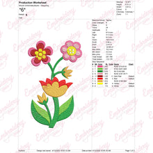 Colorful Flowers Machine Embroidery Design