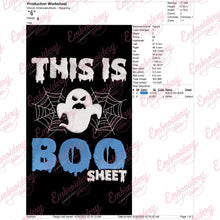 Halloween This Is Boo Sheet Embroidery Design