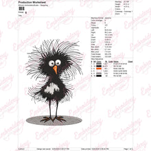 Funny Crazy Chicken Embroidery Design