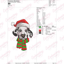 Christmas Dalmatian Embroidery Design
