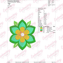 Lotus Flower Embroidery Design