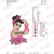 Breast Cancer Survivor Strong Embroidery Design